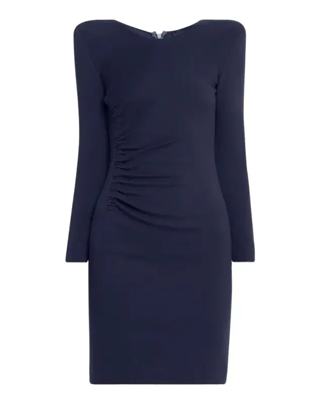 Emporio Armani Ruched-Hip Milan Jersey Mini Dress