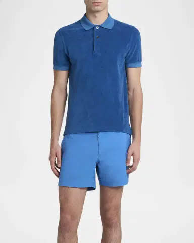 Tom Ford Men's Cotton Terry Polo Shirt | Thumbnail 2