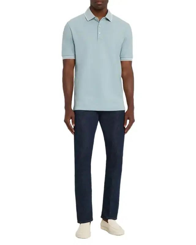 Men's Two-Tone Pique Polo Shirt