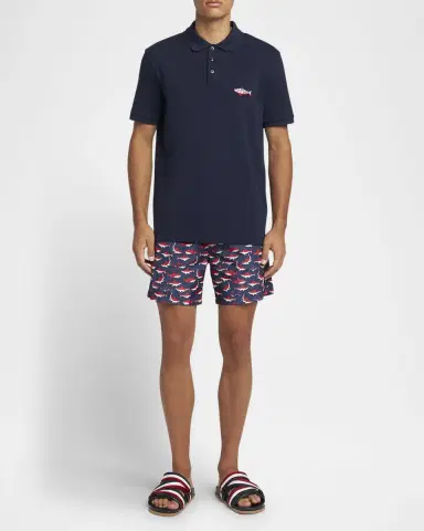 Moncler Men's Shark Pique Polo Shirt | Thumbnail 2