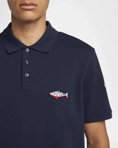 Moncler Men's Shark Pique Polo Shirt | Thumbnail 5