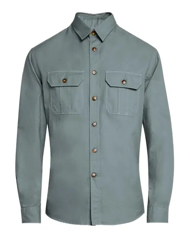 Men 's Utility Casual Button-Down Shirt Men 's Utility Casual Button-Down Shirt