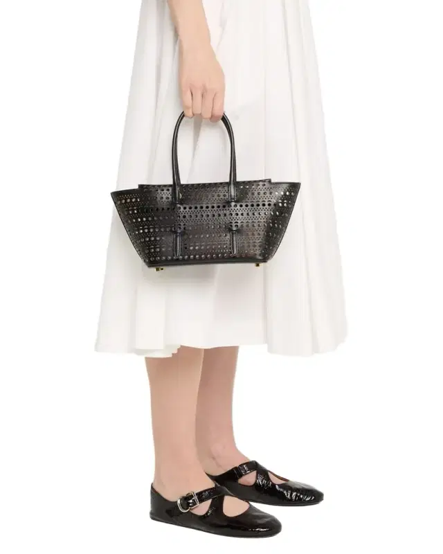 Neo Mina 20 Perforated Leather Top-Handle Bag