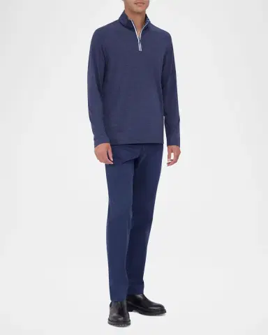 Bugatchi Men's Knit Quarter-Zip Sweater | Thumbnail 2 Bugatchi Men's Knit Quarter-Zip Sweater | Thumbnail 2
