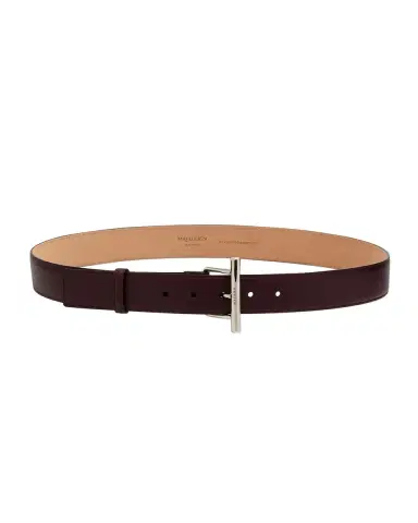 McQueen Sling Cross-Bar Buckle Leather Belt | Thumbnail 2