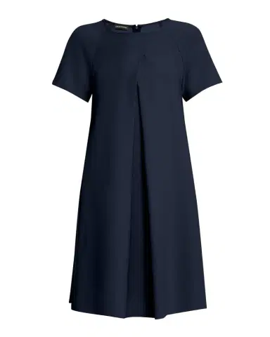 Emporio Armani Pleated Techno Cady Babydoll Mini Dress | Thumbnail 1 Emporio Armani Pleated Techno Cady Babydoll Mini Dress | Thumbnail 1