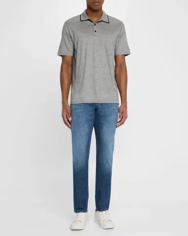 Brioni Men's Light-Wash Denim Jeans | Thumbnail 2