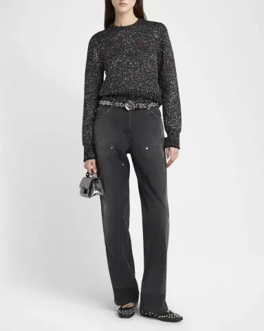 Golden Goose Journey Sequined Crop Sweater | Thumbnail 2 Golden Goose Journey Sequined Crop Sweater | Thumbnail 2