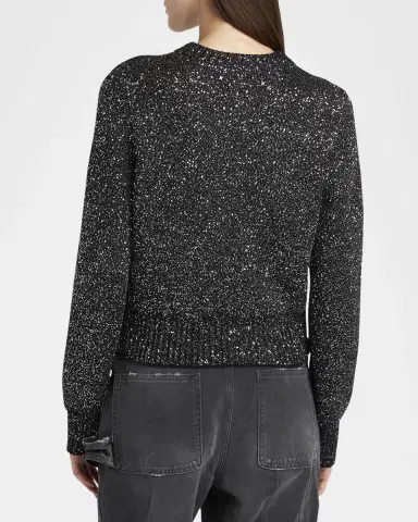 Golden Goose Journey Sequined Crop Sweater | Thumbnail 3 Golden Goose Journey Sequined Crop Sweater | Thumbnail 3