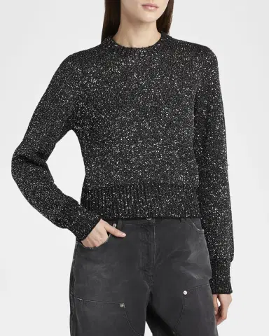 Golden Goose Journey Sequined Crop Sweater | Thumbnail 4 Golden Goose Journey Sequined Crop Sweater | Thumbnail 4