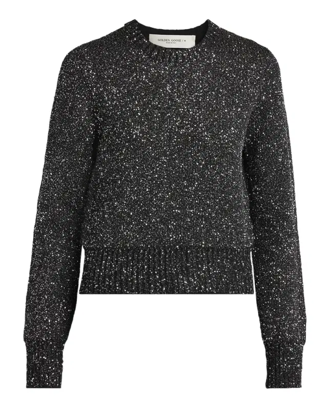 Golden Goose Journey Sequined Crop Sweater