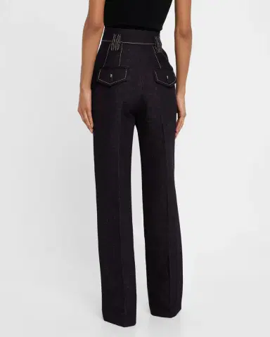 Dice Kayek Pleated Wide-Leg Denim Pants | Thumbnail 3