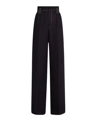 Dice Kayek Pleated Wide-Leg Denim Pants | Thumbnail 1