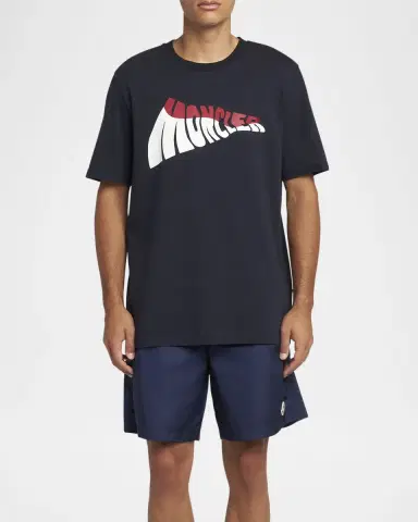 Moncler Men's Wavy Logo T-Shirt | Thumbnail 2