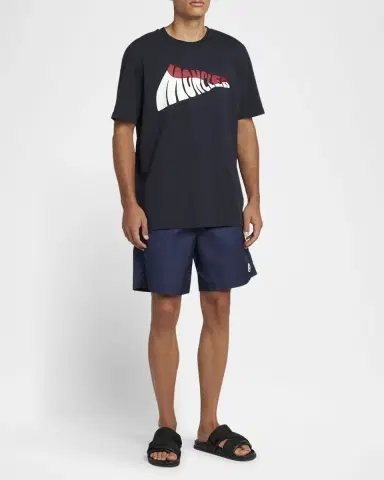 Moncler Men's Wavy Logo T-Shirt | Thumbnail 4