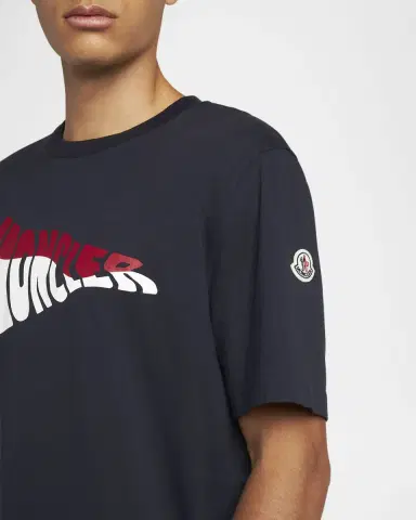 Moncler Men's Wavy Logo T-Shirt | Thumbnail 5