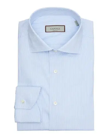Canali Men's Cotton Tonal Stripe Dress Shirt | Thumbnail 1