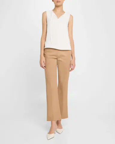 Emporio Armani Sleeveless Front-Tie Blouse | Thumbnail 2
