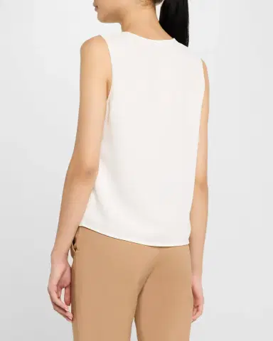 Emporio Armani Sleeveless Front-Tie Blouse | Thumbnail 3