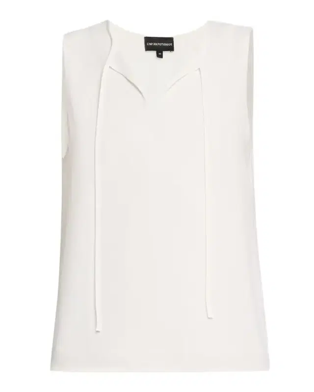 Sleeveless Front-Tie Blouse