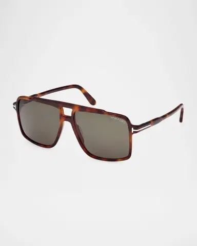Tom Ford Men's Kemp Acetate Square Sunglasses | Thumbnail 3
