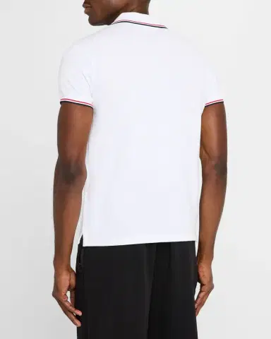 Moncler Men's Striped-Trim Polo Shirt | Thumbnail 2
