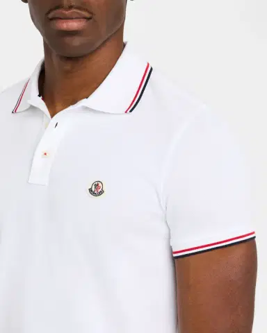 Moncler Men's Striped-Trim Polo Shirt | Thumbnail 4