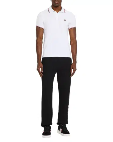 Moncler Men's Striped-Trim Polo Shirt | Thumbnail 1