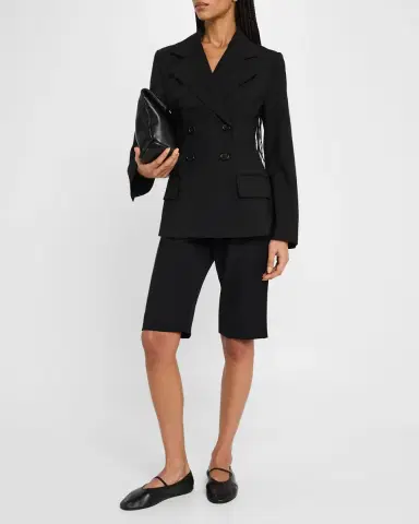 Co Double-Breasted Fitted Blazer | Thumbnail 2