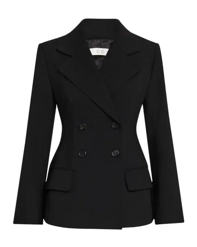 Double-Breasted Fitted Blazer