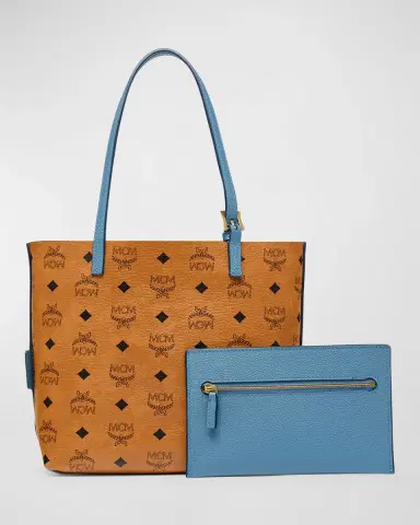 MCM Himmel Reversible Visetos Monogram Tote Bag | Thumbnail 3