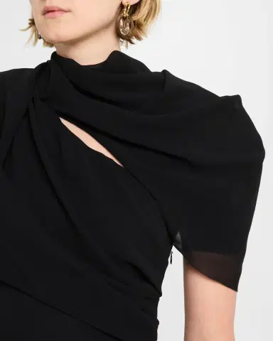 Jacquemus La Castagna Draped Mini Dress | Thumbnail 5