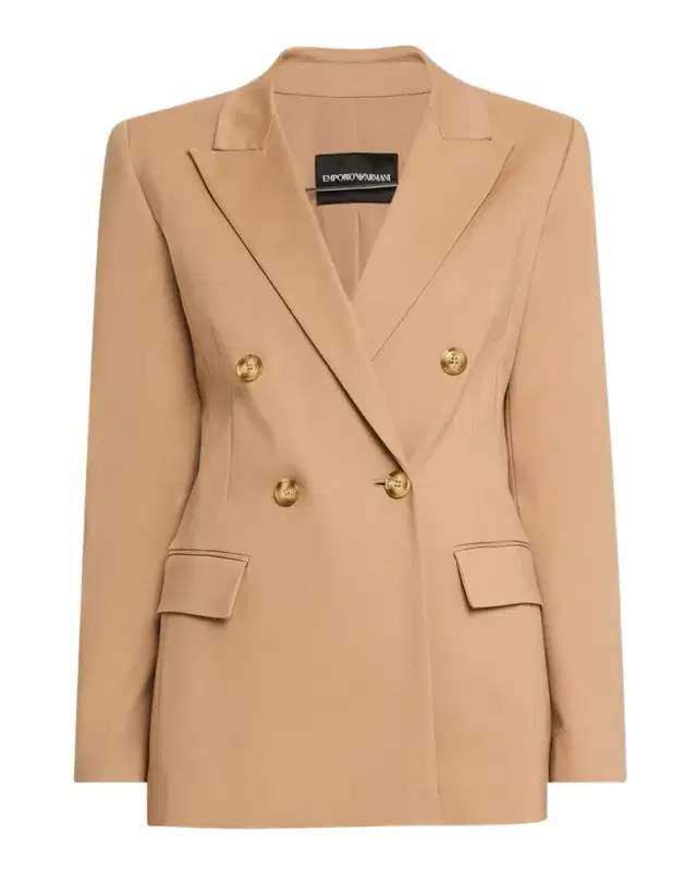 Cotton Double-Breasted Blazer
