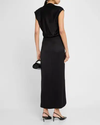 Giorgio Armani Cap-Sleeve Double Silk Satin Gown | Thumbnail 3 Giorgio Armani Cap-Sleeve Double Silk Satin Gown | Thumbnail 3