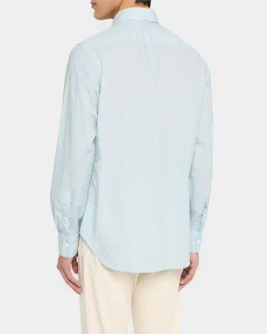 Canali Men's Micro-Geometric Sport Shirt | Thumbnail 3 Canali Men's Micro-Geometric Sport Shirt | Thumbnail 3