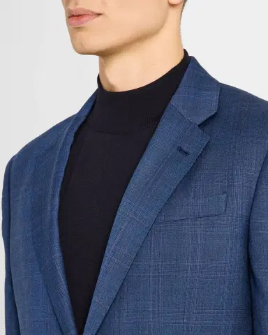 Emporio Armani Men's Micro-Plaid Wool-Blend Suit | Thumbnail 2 Emporio Armani Men's Micro-Plaid Wool-Blend Suit | Thumbnail 2
