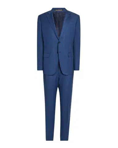 Emporio Armani Men's Micro-Plaid Wool-Blend Suit | Thumbnail 1 Emporio Armani Men's Micro-Plaid Wool-Blend Suit | Thumbnail 1