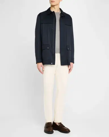 Canali Men's Brera Four-Pocket Field Jacket | Thumbnail 2 Canali Men's Brera Four-Pocket Field Jacket | Thumbnail 2