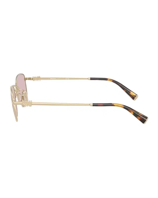 Miu Miu MUA53S Rectangular Metal Sunglasses