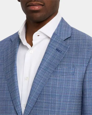 Emporio Armani Men's Textured Plaid Sport Coat | Thumbnail 4
