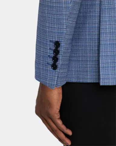 Emporio Armani Men's Textured Plaid Sport Coat | Thumbnail 7