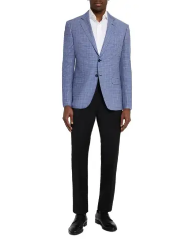 Emporio Armani Men's Textured Plaid Sport Coat | Thumbnail 1