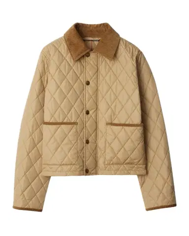 Burberry Corduroy-Collar Quilted Jacket | Thumbnail 1 Burberry Corduroy-Collar Quilted Jacket | Thumbnail 1