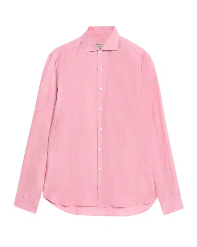 Canali Men 's Linen Casual Button-Down Shirt