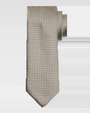 Canali Men's Textured Dot Silk Tie | Thumbnail 2