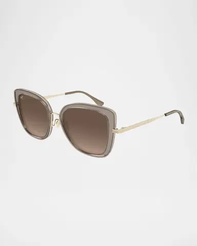 Maui Jim Men's Violet Lake Titanium and Acetate Cat-Eye Sunglasses | Thumbnail 3