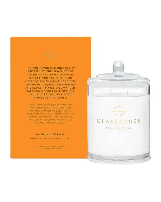 Glasshouse Fragrances St. Barts Bronze Candle, 380 g