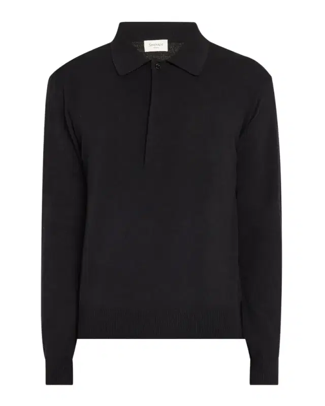 Men 's Solid Knit Polo Shirt