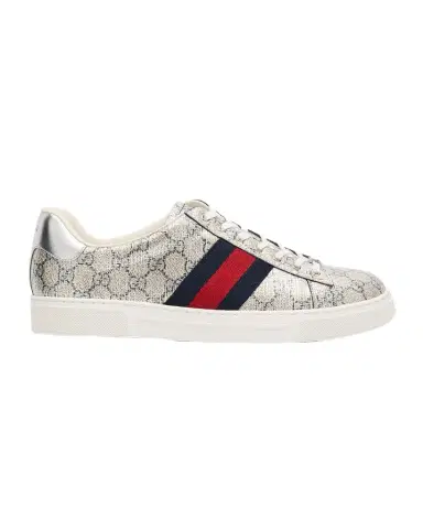 Gucci Men's Shiny GG Supreme Ace Sneakers | Thumbnail 1 Gucci Men's Shiny GG Supreme Ace Sneakers | Thumbnail 1