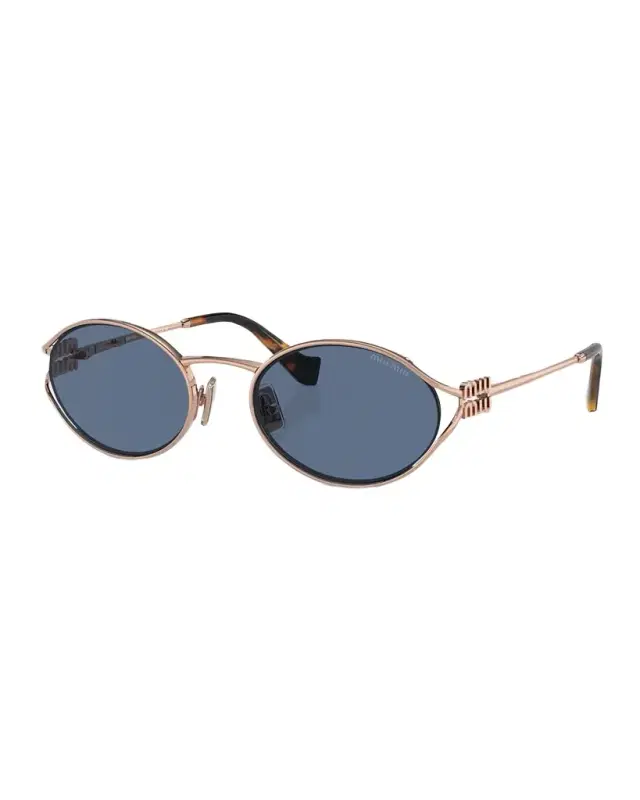 Cut-Out Metal & Plastic Oval Sunglasses